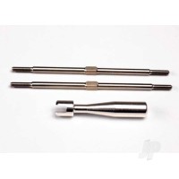 Turnbuckles, Titanium 94mm (Front tie rods) (2 pcs) / billet aluminium wrench