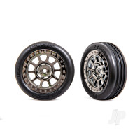 Wheels & Tyres, Assembled (2.2in Black Chrome wheels, Alias ribbed 2.2in Tyres) (2) (Bandit front, medium compound w/ foam inserts)