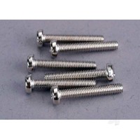 Screws, 3x18mm roundhead machine (6 pcs)