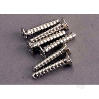 Screws, 3x15mm countersunk self-tapping (6 pcs)