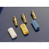 Bullet connectors, male, 3.5mm (3 pcs) / heat shrink