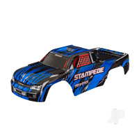 Body, Stampede (also fits Stampede VXL), Blue (painted, decals applied) (assembled with front & rear body mounts for clipless mounting)