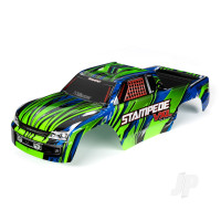 Body, Stampede VXL, Green & Blue (painted, decals applied)
