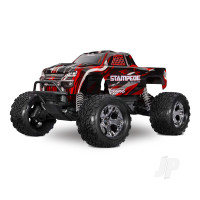 Stampede HD BL-2S 1:10 2WD RTR Monster Truck, Red (+ TQ 2-ch, BL-2S, 3300kV, 2S LiPo, USB-C Charger, Clipless Body)
