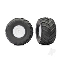 Wheels & Tyres, assembled, glued (white wheels, Terra Groove dual profile tyres, foam inserts) (2)