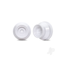 Wheels, white, dual profile (2.0" outer 3.0" inner) (2)