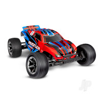 Rustler HD 1:10 2WD RTR Electric Stadium Truck, Red (+ TQ 2-ch, XL-5, Titan 550, 7-Cell NiMH, 4A USB-C Charger, Clipless Body)