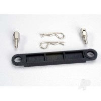 Battery hold-down plate (Black) / metal posts (2 pcs) / Body clips (2 pcs)
