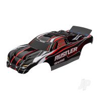 Body, Rustler (also fits Rustler VXL), Red & Black (painted, decals applied, assembled with wing)