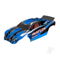 Body, Rustler (also fits Rustler VXL), Blue (painted, decals applied, assembled with wing)
