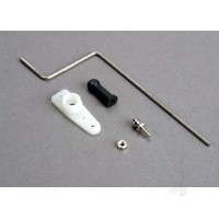 Steering rod / plastic rod end / Chrome threaded ball & nut / servo horn