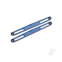 Hold downs, battery (Blue-anodised) (2 pcs) / adhesive foam battery pads / shoulder screws (2 pcs) / battery hold-down posts (4 pcs) / clips (4 pcs)