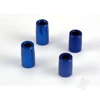 TapeRed bearing block spacers (Blue-anodised, aluminium) (3x6x10.75mm) (2 pcs) / (3x6x8.9mm) (2 pcs)