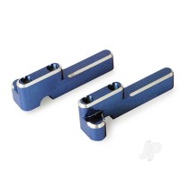 Servo mounts, steering / shift (machined aluminium) (Blue) (Front & Rear) / machine screws (8 pcs)