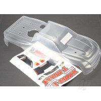 Body, T-Maxx (Long wheelbase) (Clear, requires painting) / window, lights decal sheet