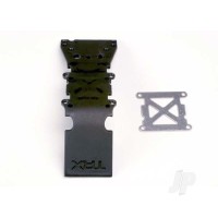 Skid plate, Front plastic (Black) / stainless Steel plate