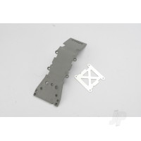 Skid plate, Front plastic (Grey) / stainless Steel plate