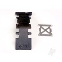 Skid plate, Rear plastic (Black) / stainless Steel plate