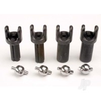 Half shafts, Short (heavy duty) (external-splined (2 pcs) & internal-splined (2 pcs)) / metal u-joints (4 pcs)