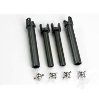 Half shafts, Long (heavy duty) (external-splined (2 pcs) & internal-splined (2 pcs)) / metal u-joints (4 pcs)