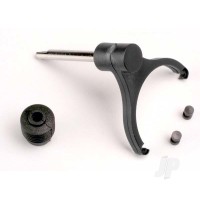 Shift fork-shaft / shift fork pads (2 pcs) / rubber shift shaft seal