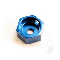 Brake adapter, hex aluminium (Blue) (for T-Maxx Steel constant-velocity centre driveshafts)