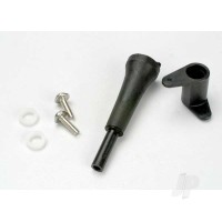 Slide carb linkage bellcrank post / 5x8x2.5 plastic bushing (2 pcs) / bellcrank / 5x8x0.5 fibre washer (2 pcs) / 3x10 WM
