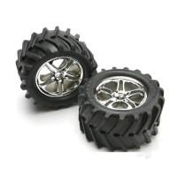 Wheels & Tyres, Assembled Glued Maxx Chevron Tyres (14mm Hex) (2 pcs)