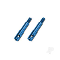 Wheel spindles, Front, 7075-T6 aluminium, Blue-anodised (left & right)