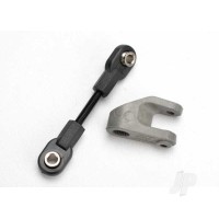 Servo horn, steering / linkage, steering (3x30 threaded rod) / rod ends (2 pcs) / hollow balls (2 pcs)