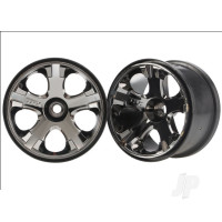 Wheels, All-Star 2.8" (black chrome) (nitro front) (2)
