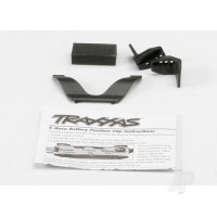 Retainer clip, battery (1pc) / Front clip (1pc) / Rear clip (1pc) / foam spacer (1pc) (for one battery compartment)