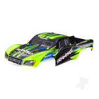 Body, Slash 2WD (also fits Slash VXL & Slash 4X4), Green (painted, decals applied) (assembled with front & rear latches for clipless mounting)