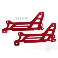Main frame, side plate, outer (2 pcs) (Red-anodised) (Aluminium) / screws (6 pcs)