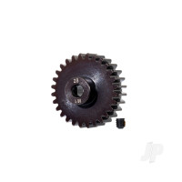 Gear, 28-T pinion (machined, hardened steel) (1.0 metric pitch) (fits 5mm shaft), set screw