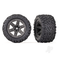 Wheels & Tyres, Assembled, Glued (2.8in) (RXT Grey wheels, Talon EXT Tyres, foam inserts) (4WD electric front/rear, 2WD electric front only) (2) (TSM rated)