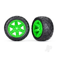 Wheels & Tyres, Assembled, Glued (2.8in) (RXT Green wheels, Anaconda tyres, foam inserts) (2WD electric rear) (2) (TSM rated)
