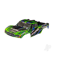 Body, Slash 4X4 (also fits Slash VXL & Slash 2WD), Green (painted, decals applied) (assembled with front & rear latches for clipless mounting)