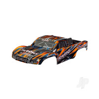 Body, Slash 4X4 (also fits Slash VXL & Slash 2WD), orange (painted, decals applied) (assembled with front & rear latches for clipless mounting)