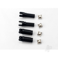 Half shafts, left or right (internal splined half shaft (2 pcs) / external splined half shaft) (2 pcs)) / metal u-joints (4 pcs)