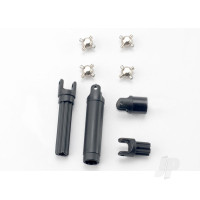 Half shafts, centre Front (1pc), centre Rear (1pc) (internal splined half shafts (2 pcs) / external splined half shaft) (2 pcs)) / metal u-joints (4 pcs)