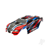 Body, 1:16 E-Revo, Red & Blue (painted, decals applied)