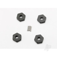 Wheel Hubs, hex (4 pcs) / axle pins (1.5x8mm) (4 pcs)