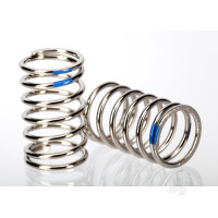 Spring, shock (nickel finish) (GTR) (2.925 rate, Blue) (1 pair)