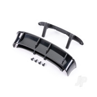Wing, Ford Fiesta ST Rally (Black) / body posts, rear / 3x8mm FCS (4) (fits #7412 series bodies)
