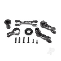 Steering bellcranks (left & right)/ drag link (6061-T6 aluminium, Grey-anodised) (fits X-Maxx)