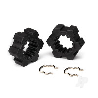 Wheel hubs, hex (2), hex clips (2)