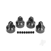 Shock caps, aluminium (Grey-anodised), GTX shocks (4) / spacers (8 pcs)