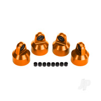 Shock caps, aluminium (Orange-anodised), GTX shocks (4) / spacers (8 pcs)