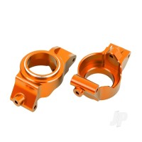 Caster blocks (c-hubs), 6061-T6 aluminium (Orange-anodised), left & right